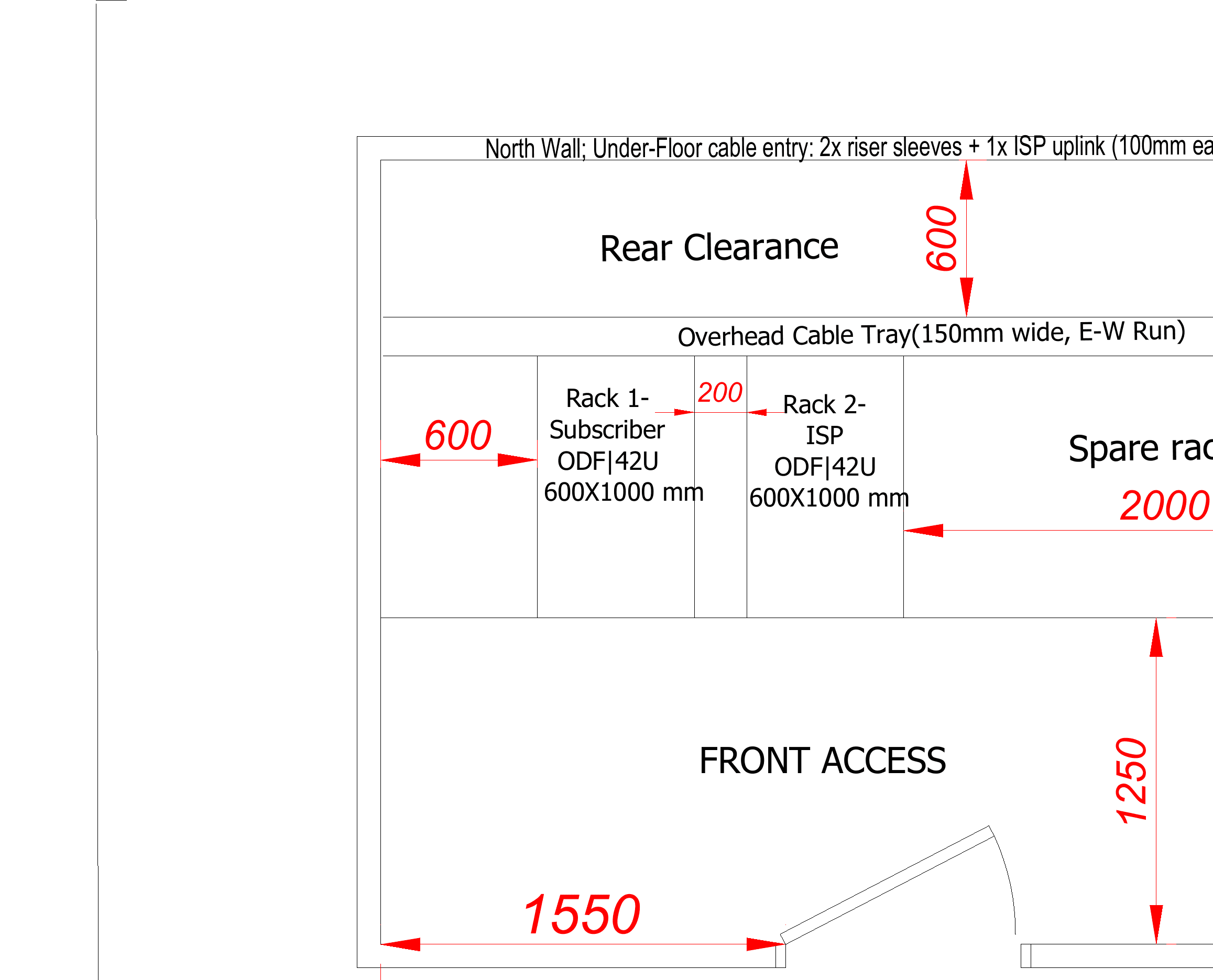 Meet Me Room floor plan from the design drawings